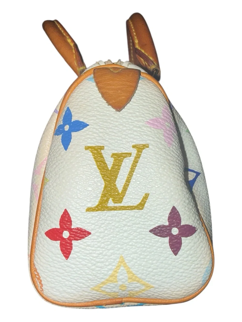 Louis Vuitton x Takashi Murakami Multicolore Mini Speedy HL Blanc